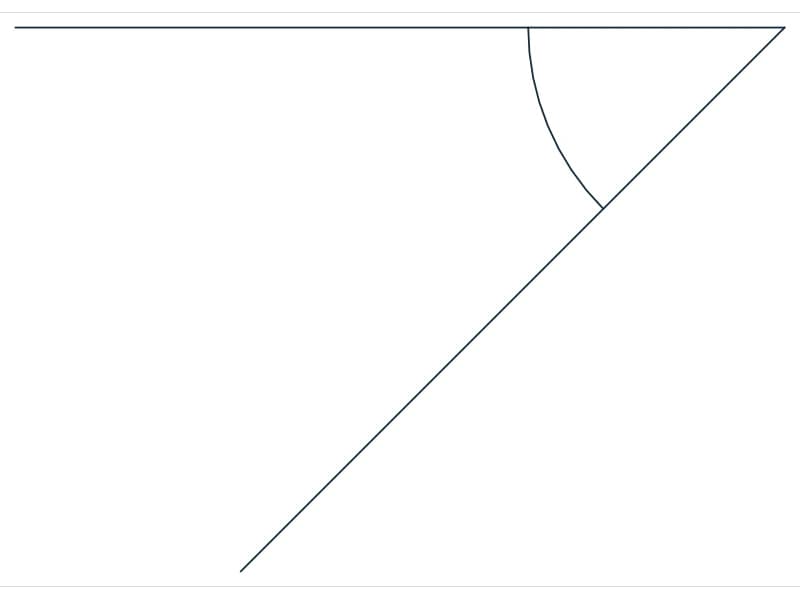 كتلة CAD كوع سباكة 45 جنوب غرب — معاينة رسم خطي لملف DWG