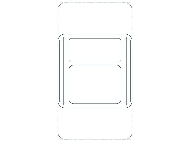 كتلة CAD كرسي هزاز 26 — معاينة رسم خطي لملف DWG