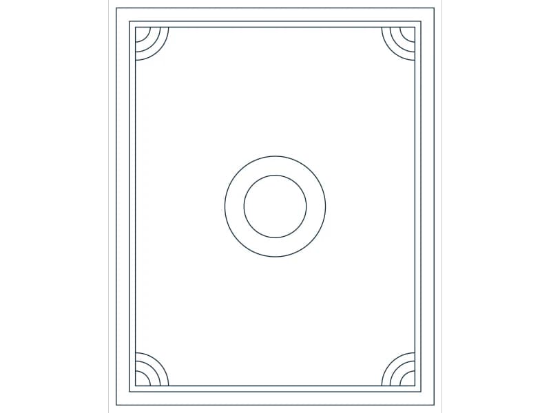 Rug 8X10 CAD block — line drawing preview of the DWG file