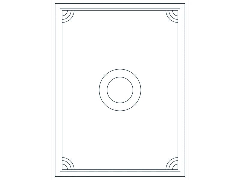 Rug 9X12 CAD block — line drawing preview of the DWG file