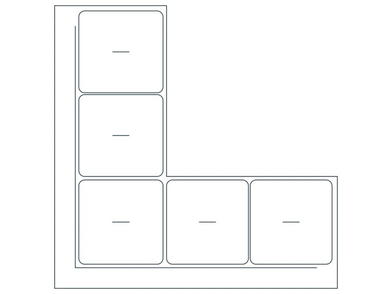 Sectional L 96 CAD block — line drawing preview of the DWG file