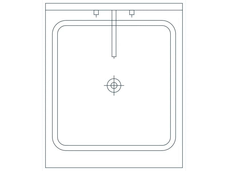 Sink Comp 1 CAD block — line drawing preview of the DWG file