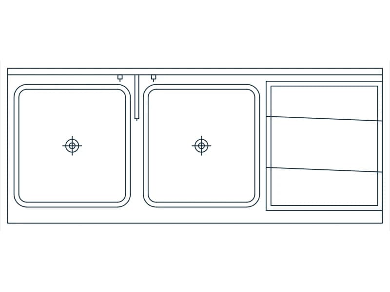 Sink Comp 2 CAD block — line drawing preview of the DWG file
