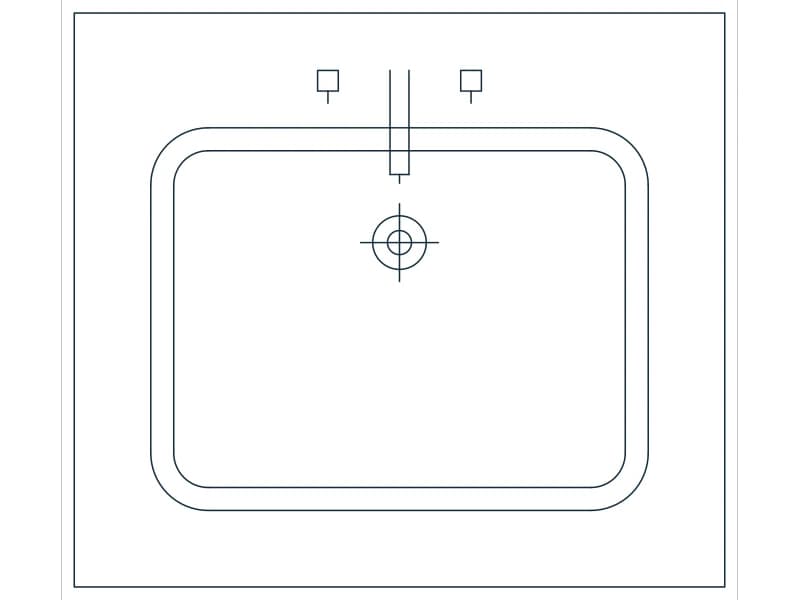 Sink Hand CAD block — line drawing preview of the DWG file