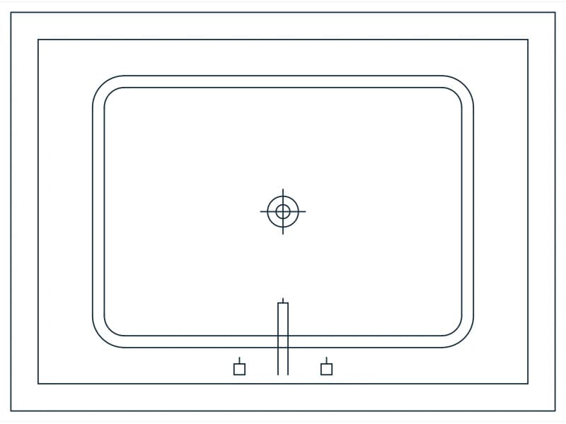 Sink Kitchen Sgl CAD block — line drawing preview of the DWG file