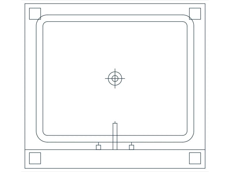 Sink Laundry 24 CAD block — line drawing preview of the DWG file