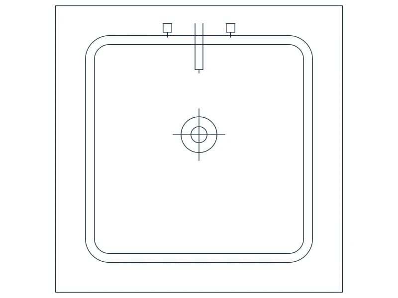Sink Mop CAD block — line drawing preview of the DWG file