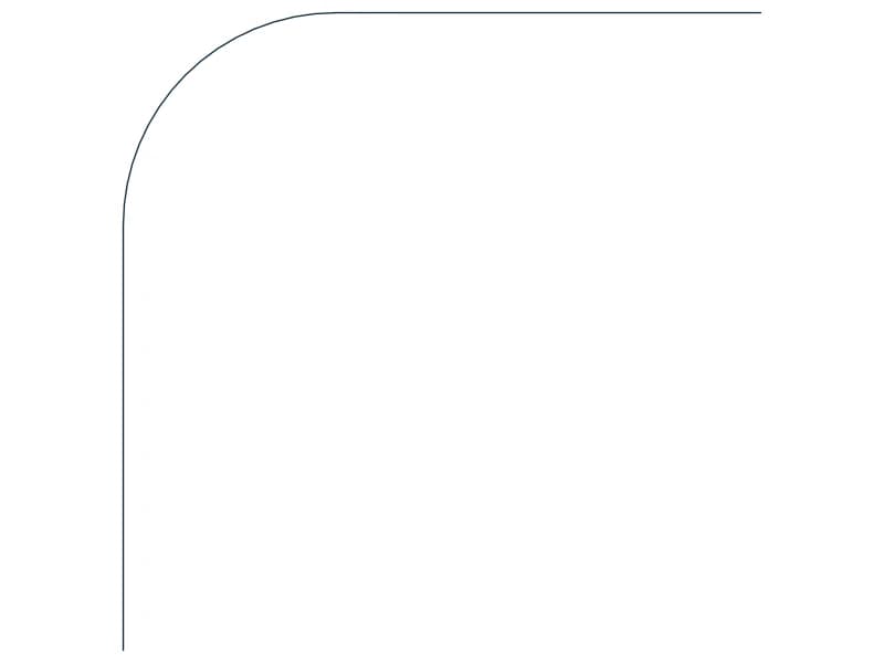 كتلة CAD كوع الرشّاش 90 جنوب شرق — معاينة رسم خطي لملف DWG
