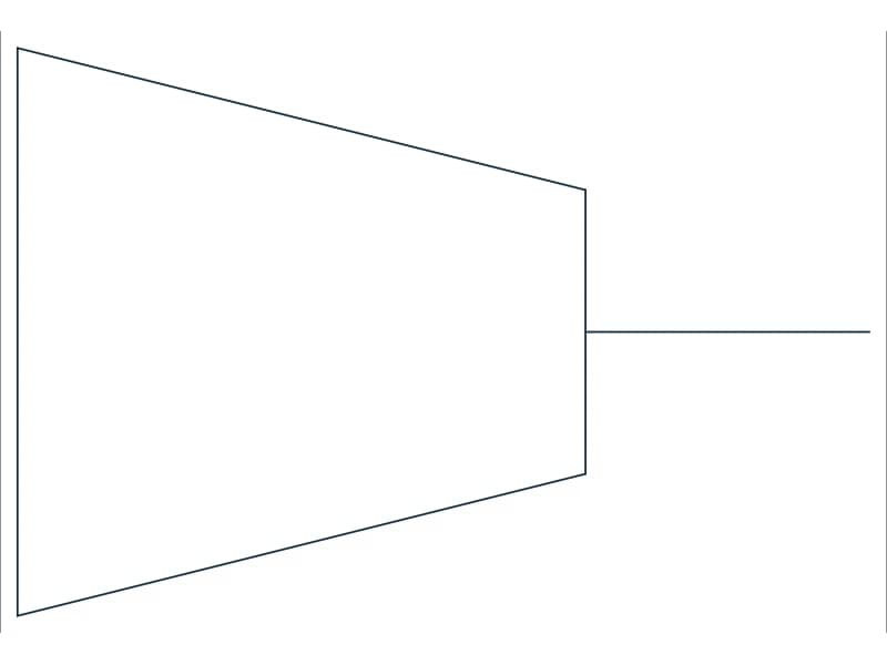 كتلة CAD وصلة تصغير الرشّاش أفقية — معاينة رسم خطي لملف DWG