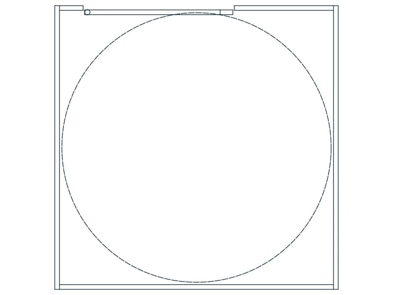 Stall Partition Ada CAD block — line drawing preview of the DWG file