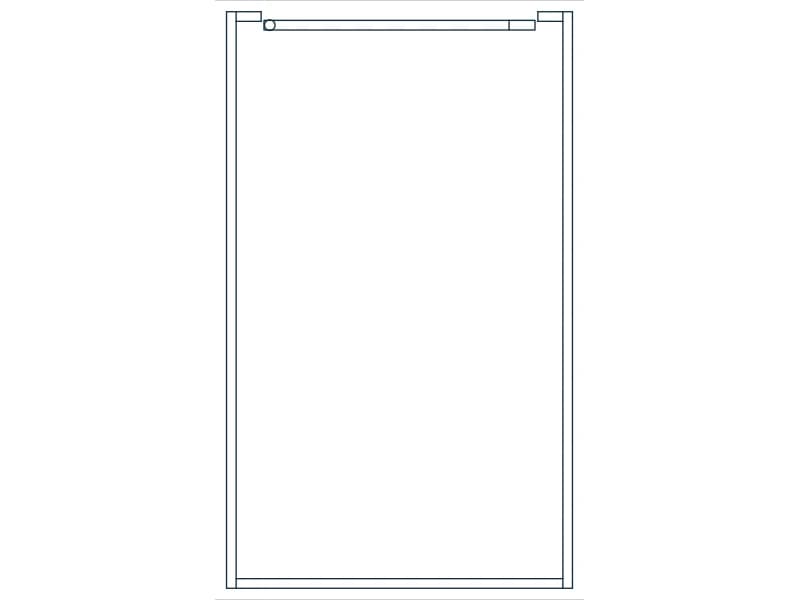 Stall Partition CAD block — line drawing preview of the DWG file