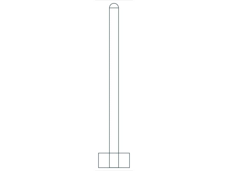 Urinal Screen CAD block — line drawing preview of the DWG file
