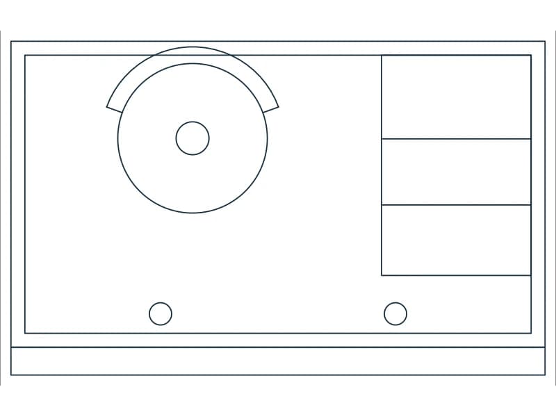 Workstation 48X30 CAD block — line drawing preview of the DWG file