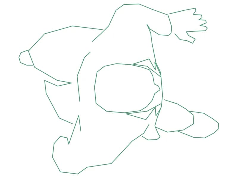 Plan view CAD block of a person seated and leaning back with one arm out