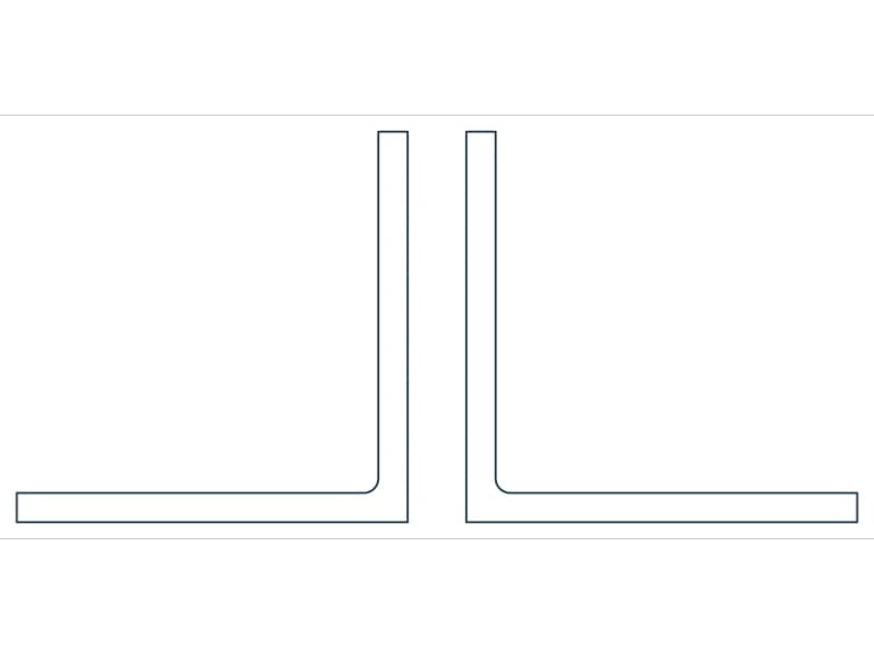 2L10X10X3/4X1-1/2 Steel Section CAD block — line drawing preview of the DWG file