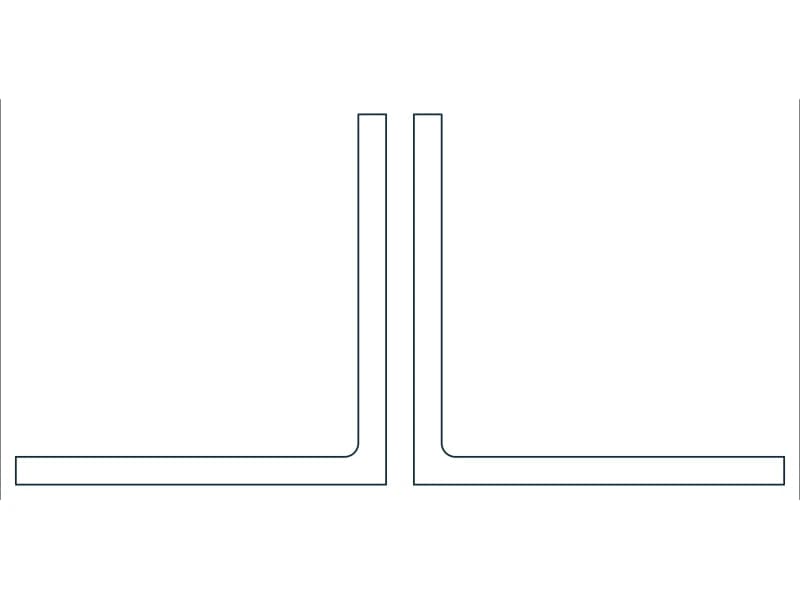 2L10X10X3/4X3/4 Steel Section CAD block — line drawing preview of the DWG file