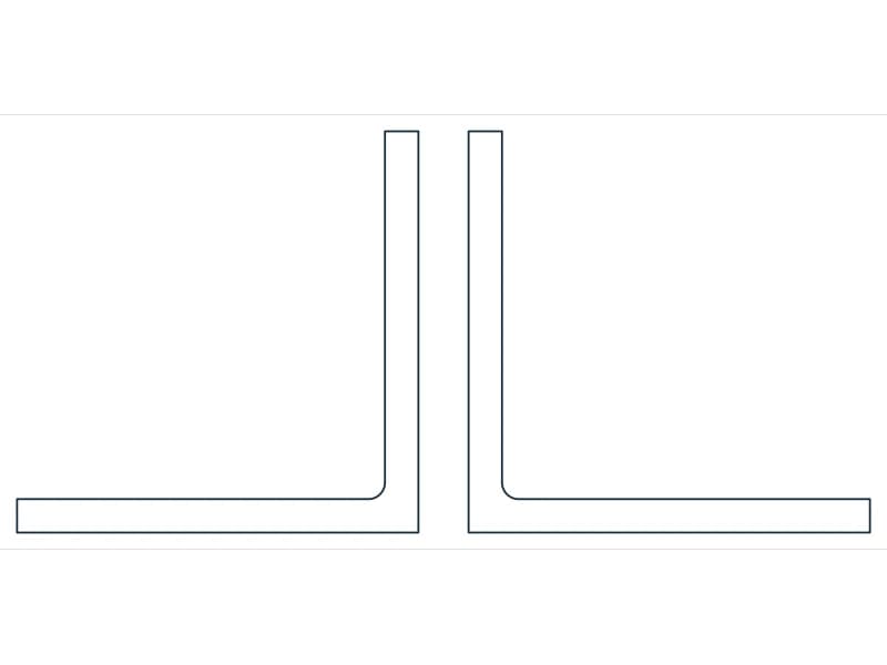 2L12X12X1X1-1/2 Steel Section CAD block — line drawing preview of the DWG file