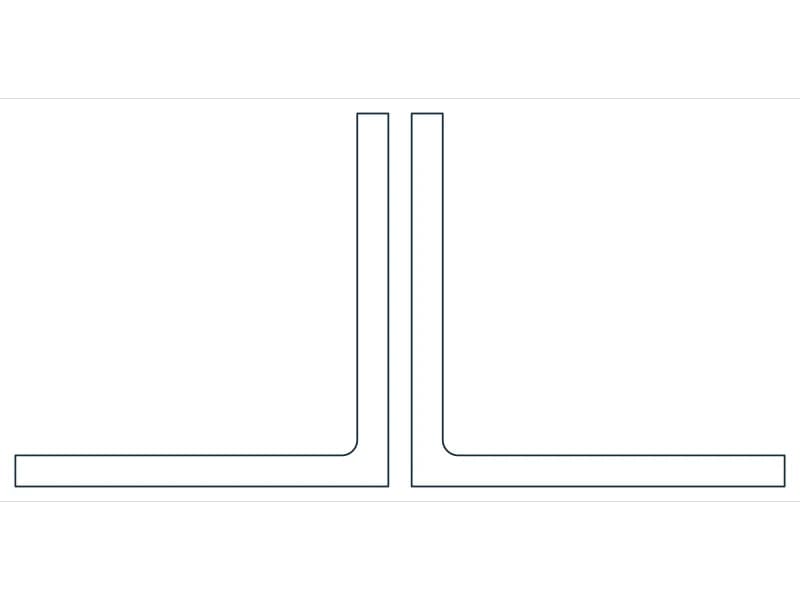 2L12X12X1X3/4 Steel Section CAD block — line drawing preview of the DWG file