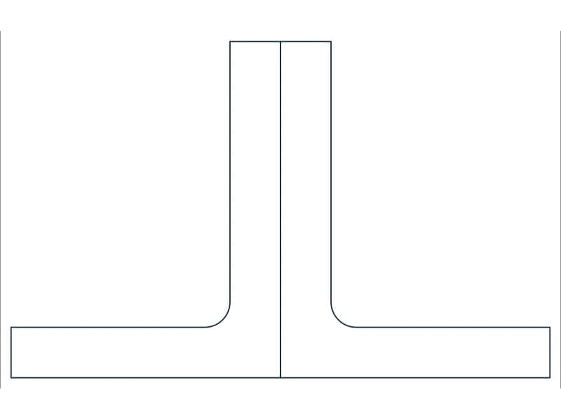 2L2-1/2X2X3/8X3/4LLBB Steel Section CAD block — line drawing preview of the DWG file