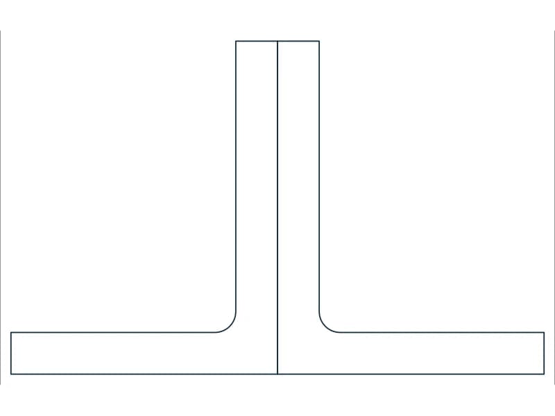 2L2-1/2X2X5/16X3/4LLBB Steel Section CAD block — line drawing preview of the DWG file