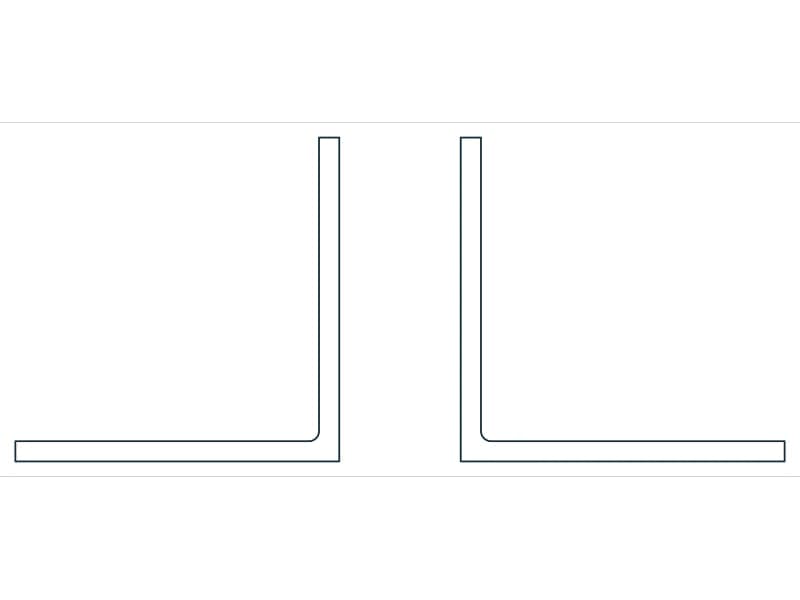 2L2X2X1/8X3/4 Steel Section CAD block — line drawing preview of the DWG file