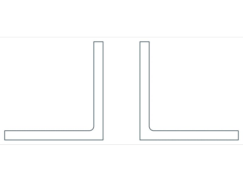 2L2X2X3/16X3/4 Steel Section CAD block — line drawing preview of the DWG file