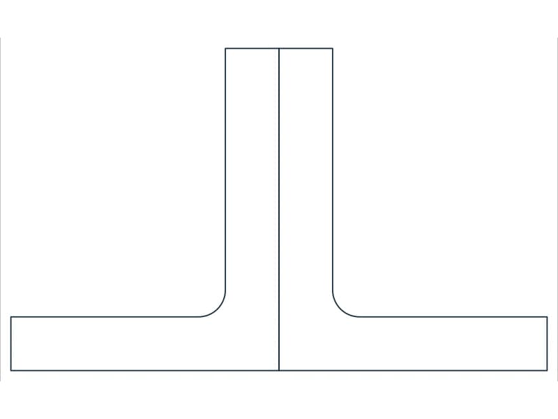 2L3X2-1/2X1/2X3/4LLBB Steel Section CAD block — line drawing preview of the DWG file