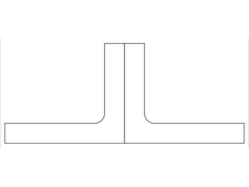 2L3X2-1/2X1/2X3/4SLBB Steel Section CAD block — line drawing preview of the DWG file