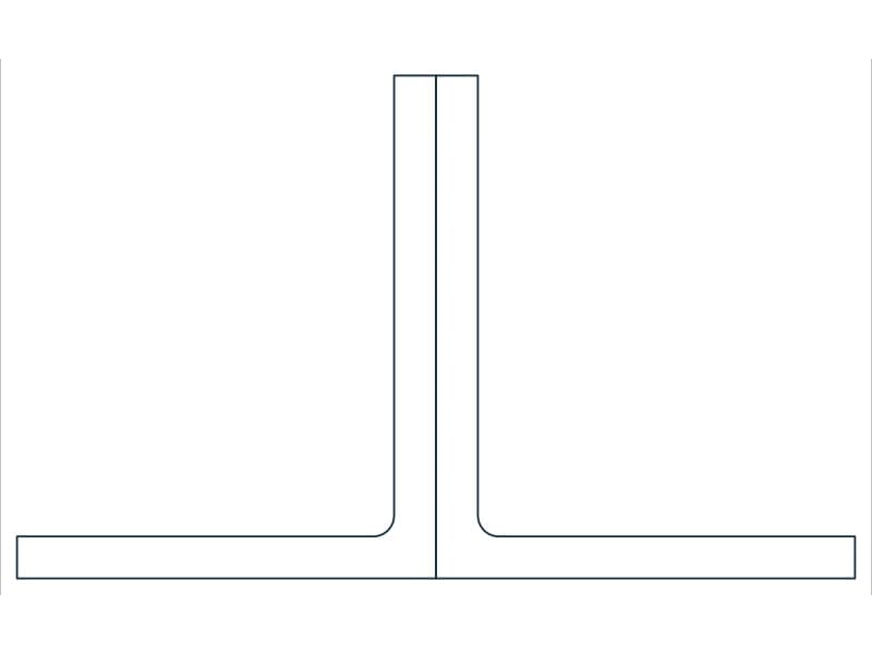 2L3X2-1/2X1/4X3/8LLBB Steel Section CAD block — line drawing preview of the DWG file