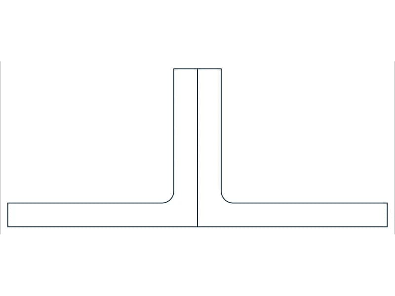 2L3X2-1/2X3/8X3/8SLBB Steel Section CAD block — line drawing preview of the DWG file