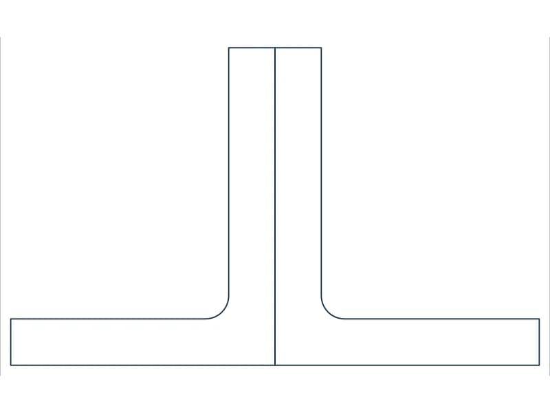 2L3X2-1/2X7/16LLBB Steel Section CAD block — line drawing preview of the DWG file