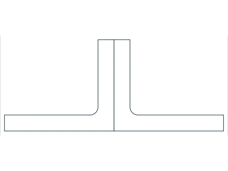 2L3X2-1/2X7/16SLBB Steel Section CAD block — line drawing preview of the DWG file