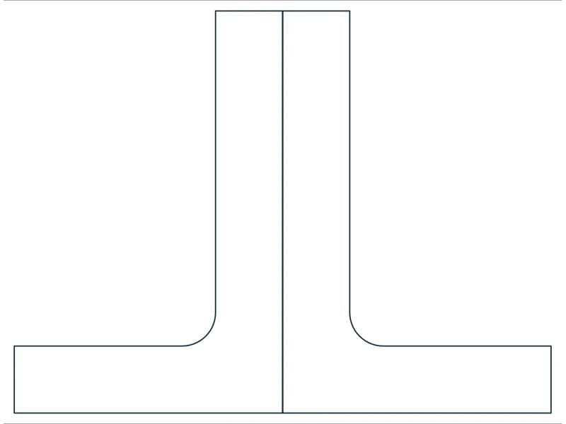 2L3X2X1/2X3/4LLBB Steel Section CAD block — line drawing preview of the DWG file