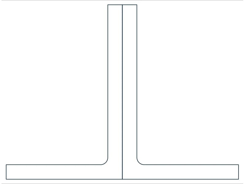 2L3X2X1/4X3/4LLBB Steel Section CAD block — line drawing preview of the DWG file