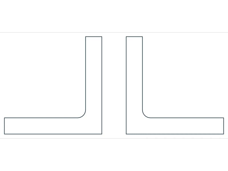 2L3X3X1/2X3/4 Steel Section CAD block — line drawing preview of the DWG file