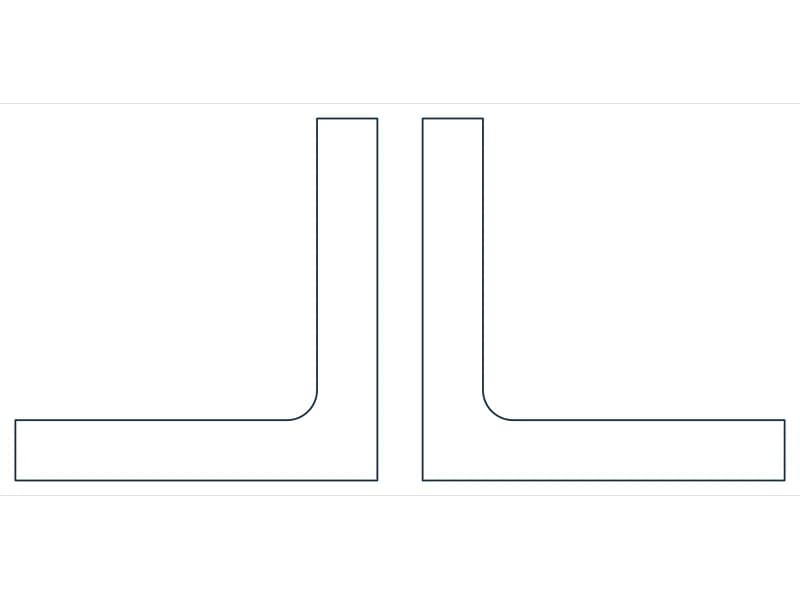 2L3X3X1/2X3/8 Steel Section CAD block — line drawing preview of the DWG file