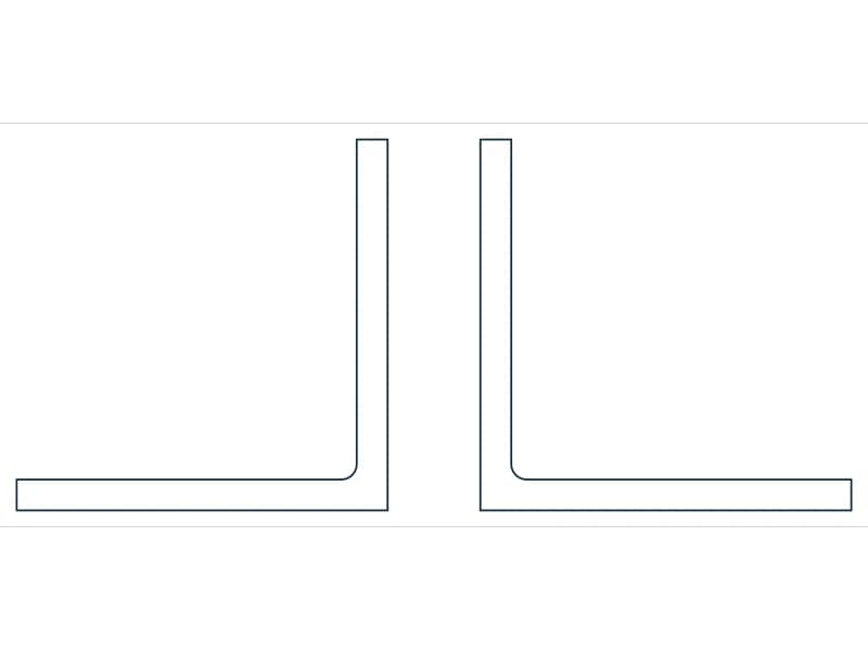 2L3X3X1/4X3/4 Steel Section CAD block — line drawing preview of the DWG file