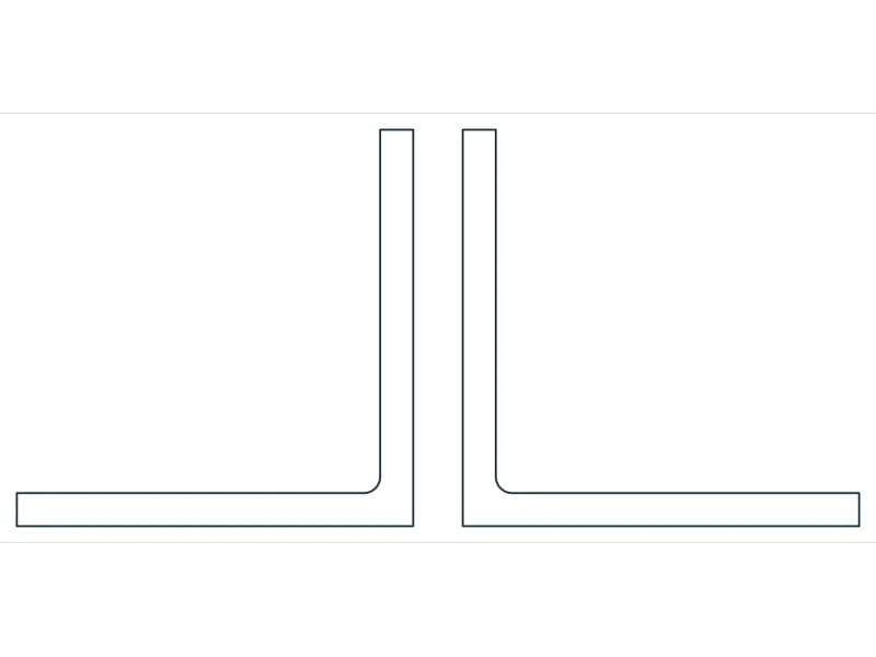 2L3X3X1/4X3/8 Steel Section CAD block — line drawing preview of the DWG file