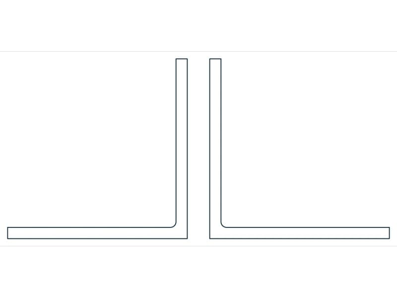 2L3X3X3/16X3/8 Steel Section CAD block — line drawing preview of the DWG file