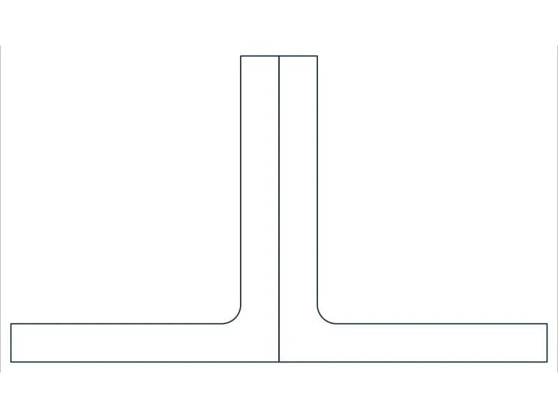 2L4X3-1/2X1/2X3/8LLBB Steel Section CAD block — line drawing preview of the DWG file