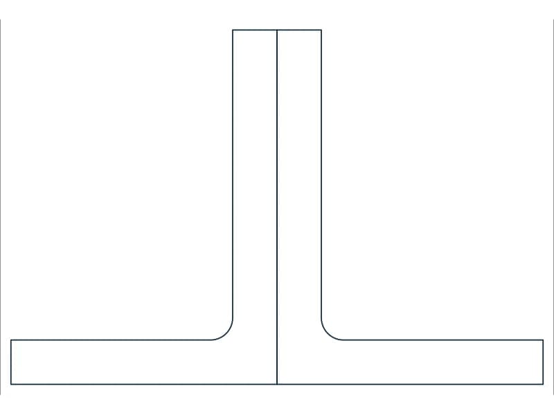 2L4X3X1/2X3/4LLBB Steel Section CAD block — line drawing preview of the DWG file