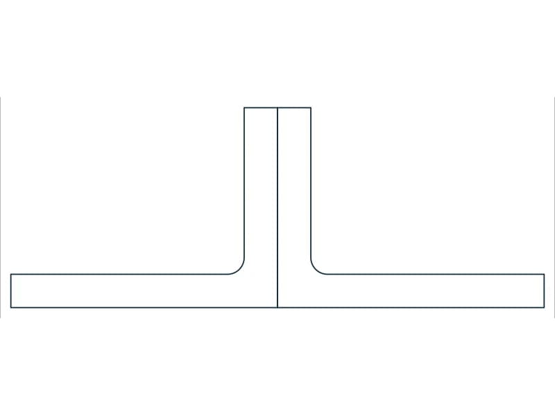2L4X3X1/2X3/4SLBB Steel Section CAD block — line drawing preview of the DWG file