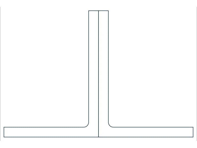 2L4X3X5/16LLBB Steel Section CAD block — line drawing preview of the DWG file