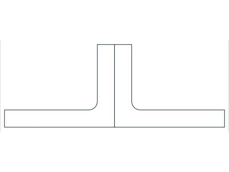 2L4X3X5/8SLBB Steel Section CAD block — line drawing preview of the DWG file