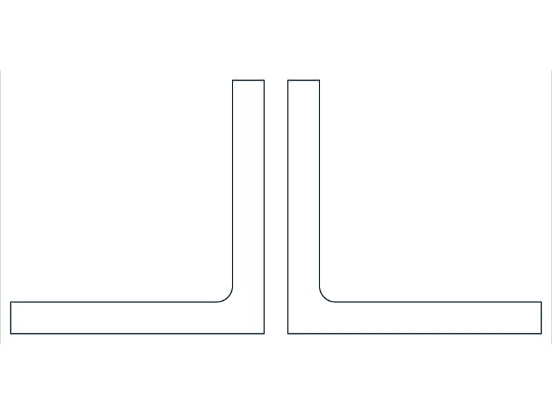 2L4X4X1/2X3/8 Steel Section CAD block — line drawing preview of the DWG file