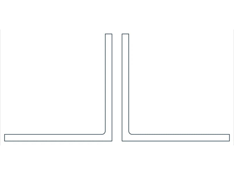 2L4X4X1/4X3/8 Steel Section CAD block — line drawing preview of the DWG file