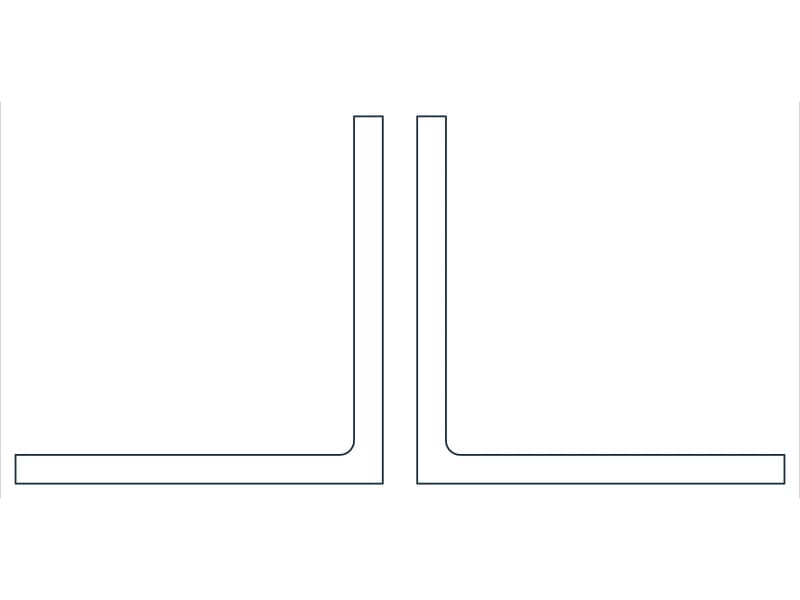 2L4X4X5/16X3/8 Steel Section CAD block — line drawing preview of the DWG file