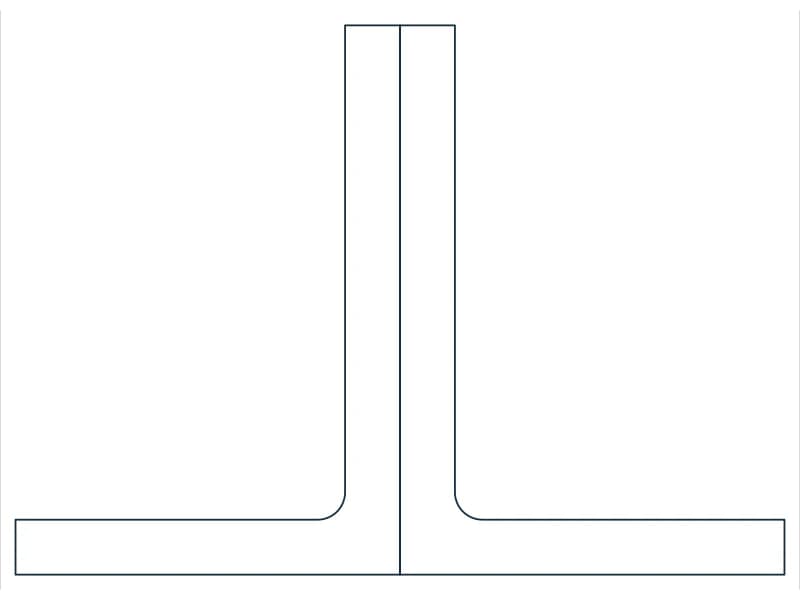 2L5X3-1/2X1/2LLBB Steel Section CAD block — line drawing preview of the DWG file
