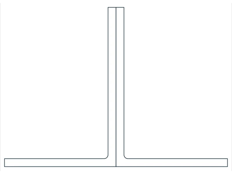 2L5X3-1/2X1/4X3/4LLBB Steel Section CAD block — line drawing preview of the DWG file
