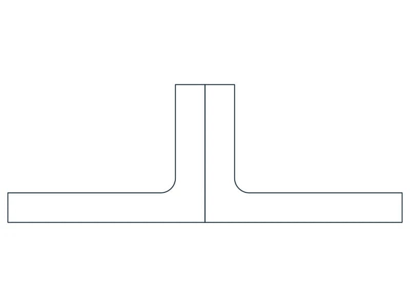 2L5X3-1/2X3/4SLBB Steel Section CAD block — line drawing preview of the DWG file